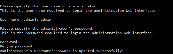 password admin reset ls MSP In Cloud